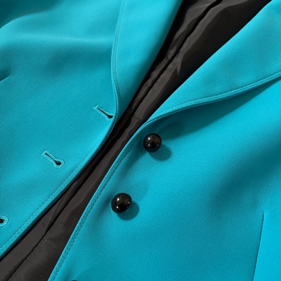 Tahari Arthur S Levine Turquoise Skirt Suit - Picture 4 of 9